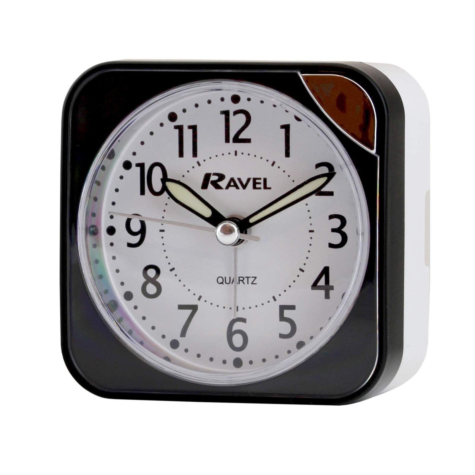 Ravel - Albany Travel Quartz Alarm Clock - Black