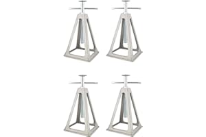 Dumble RV Stabilizer Jacks Camper Leveling Blocks 4-Pack – Heavy Duty Leveling Blocks for Trailer Supports up to 6000 lbs, Camper and Motorhome Adjustable Jacks 11.5 to 17.5 inches