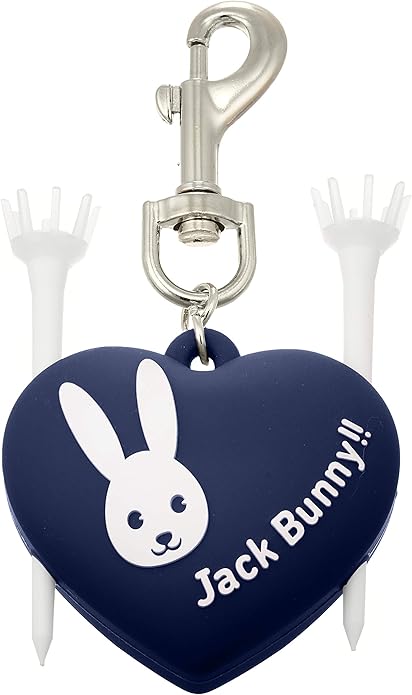 Amazon Co Jp ジャックバニー ボールホルダー ハート型 ティーさし付 ゴルフ 262 1 ネイビー シューズ バッグ