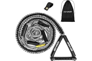 SETYPARY 25ft Wakesurf Rope and Handle, Floating Wake Surf, 6 Section Removeable Surf Tow