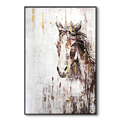 photo Large Prints For Hallway lampig horse wall art stallion pictures wall decor hand painted oil paintings large brown gold animal canvas prints vertical farmhouse artwork for