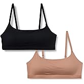 Amazon Essentials Womens Cotton Jersey Adjustable Scoop Bralette