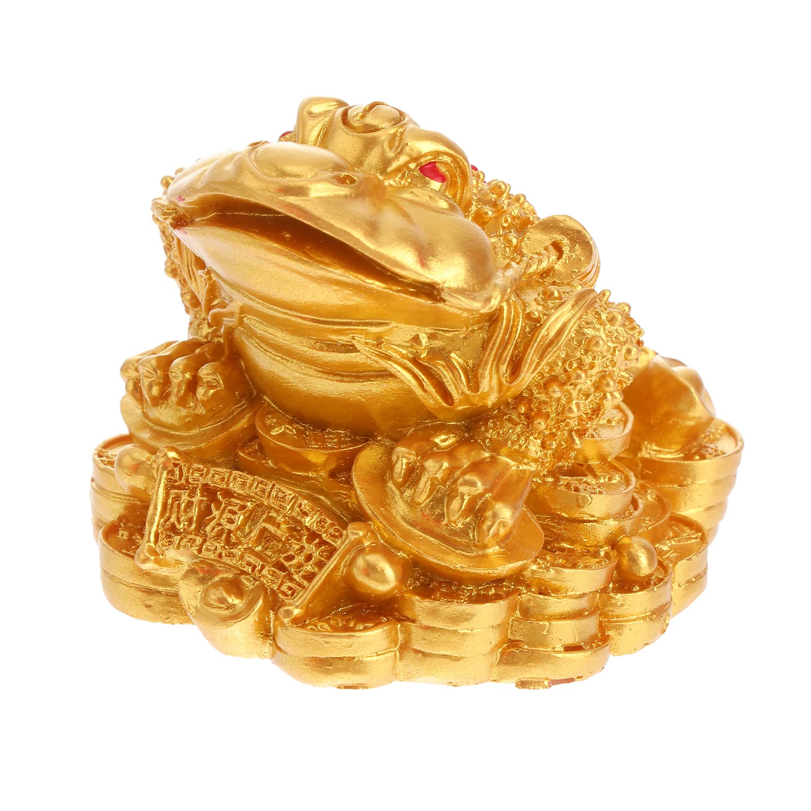 LIOOBO Feng Shui Money Frog Three Legged Wealth Traditional Frog Money Toad Statue Car Fengshui Decor Prosperity Home Decoration