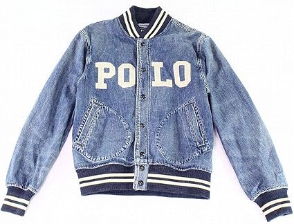 polo ralph lauren varsity denim jacket