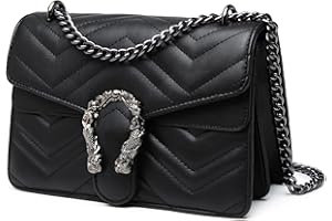 MYHOZEE Crossbody Bags for Women - Snake Printed Clutch Purses Leather Chain Shoulder Bags Evening Handbags