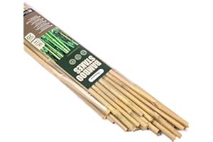 Cambaverd Bamboo Stakes for Plants, Natural Bamboo Plants Stakes 5 Feet, Garden Stakes for Climbing Plants Tomatoes, Beans, Potted Plants - 20Pcs Bamboo Poles (58in, Approx 5FT)