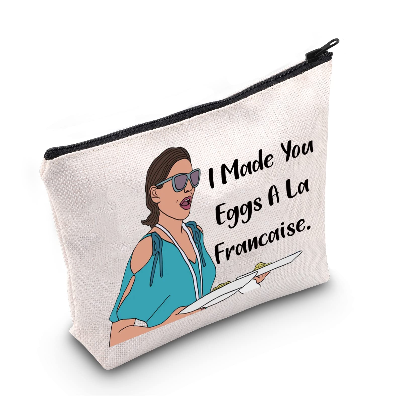 LEVLO Funny Housewives Gifts I Made You Eggs A La Francaise Makeup Bags Housewives Party Gifts, La Francaise
