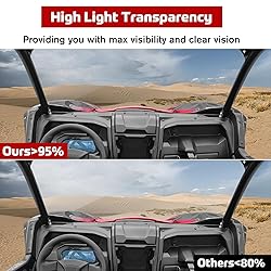 XUTVOTOR Full Windshield for Kawasaki Teryx KRX
