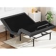 Pipishell Queen Adjustable Bed Frame, Electric Bed Base with Head & Foot Incline, USB-A & USB-C Ports, LED Under-Bed Lighting, 4 Leg Height Options, and Easy 3-Step Assembly