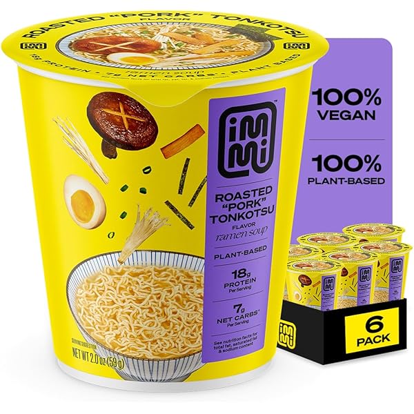 Amazon.com: immi Creamy 'Chicken' Ramen Cup Noodles - 18g Plant