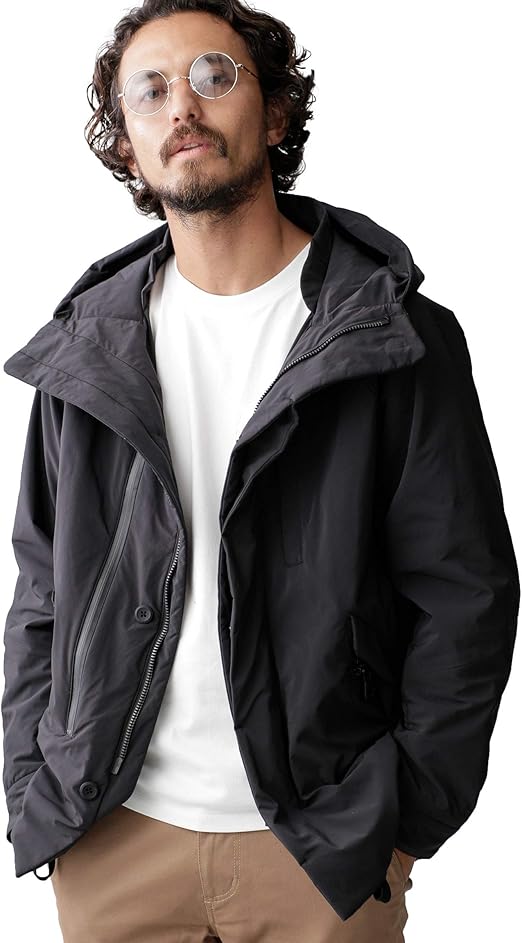 Amazon Co Jp ナノユニバース コート 機能中綿ショートモッズコート 西川ダウンベスト付 ブラック S 服 ファッション小物