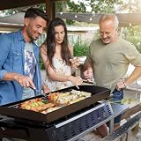 Dellonda 4 Burner Portable Gas Plancha 10kW BBQ Griddle DG23 Stainless view 8