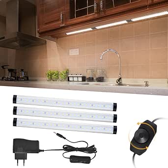 LED bajo la iluminación del gabinete, 3pcs 12W 920LM Dimmable 72LED luz