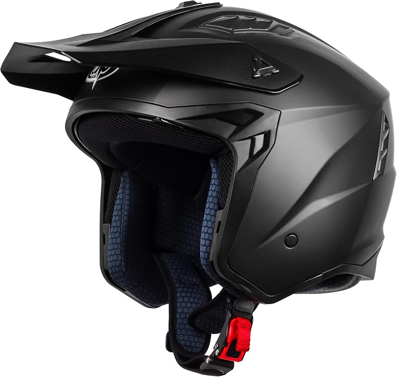by Camamoto | Casco para Scooter y Moto, Track Jet, Negro Mate, Integral con mentonera extraíble, Homologado ECE R22-06, Talla M (57-58 cm)