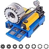 Hose Crimper with 8 Drill Sets,Hydraulic Manual Crimping Machine,Single and Double Braided Hose Crimper with Diameters 0.25 to 1 Inch (1000 Tons)