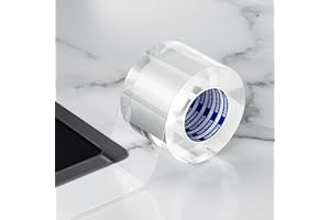 ZOMPAGO Waterproof Caulk Tape Sealant Strip – for Kitchen Caulking,Oil Proof,Self-Adhesive Tape for Toilet Seal,Bathtub Sealant–Bathroom Clear Caulk,1.38inx9.84FT,PVC Tape -for Window Sealing as Well