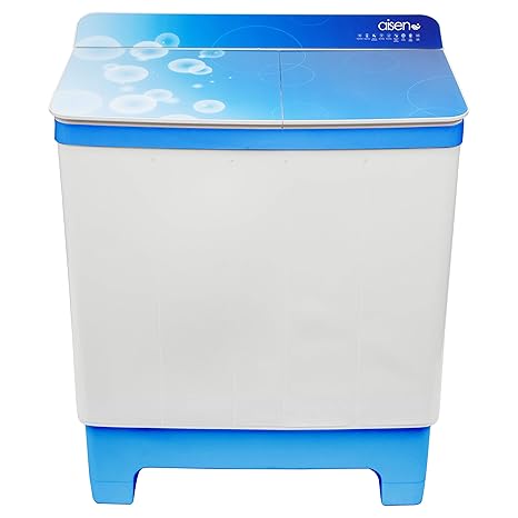 Aisen 8 5 Kg Semi Automatic Top Loading Washing Machine With Toughened Glass A85swt800 Blue Acti Scrub Wave Pulsator Heavy Duty Motor Amazon In Home Kitchen