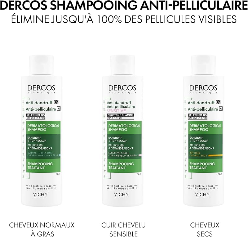 Dercos Shampooing Antipelliculaire Cuir Chevelu Sensible Sans Sulfate