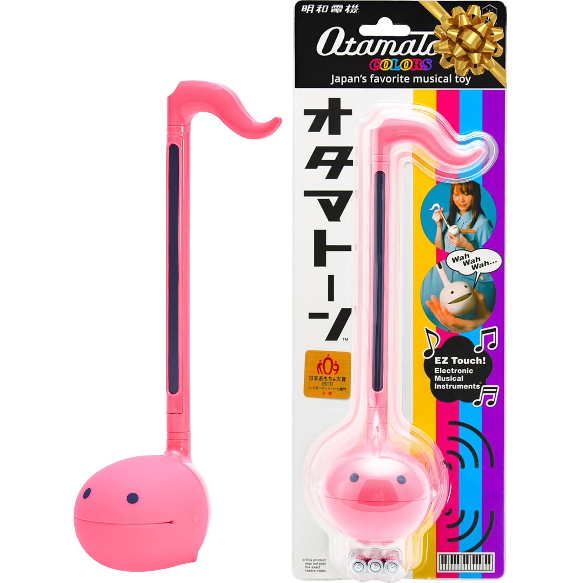 Otamatone Regular Pink, Japanese Electronic Musical Instrument, Portable Touch Sensitive Digital Music Instruments Synthesizer, Kids Teens Adults Fun Cool Birthday Christmas Toy Gift Song Game Stuff