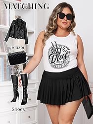 Women's Plus Size Micro Mini Pleated Skirts High
