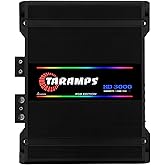Taramps HD 3000 1 Ohm Black RGB 1 Channel Amplifier 3000 Watts RMS Digital, 108 RGB Effects, Crossover, Low/High Pass, Bass Boost, Car Audio System, Monoblock Full Range, LED Monitor Indicator, HD 3k