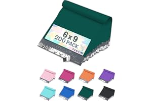 Yens Poly Mailers 6X9 200 Pack Green,Strong Self Seal Adhesive Shipping Envelopes Waterproof for Shipping, Mailing, Packaging
