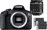 Canon EOS 2000D with EF-S 18-55mm IS II Lens and Spare Battery