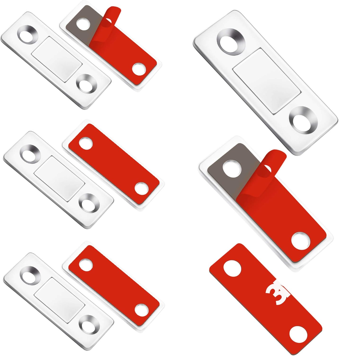 Teloky Door 4 Pack Ultra Thin Door Catch with