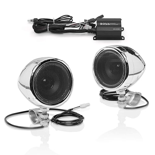 BOSS Audio Systems MC420B Inch Motorcycle Speakers and Amplifier