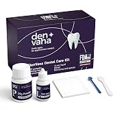 DenVana Dental Cement Kit &ndash; Zinc Oxide Eugenol Temporary Filling &amp; Crown Repair | Tooth Repair Kit for Broken or Loose Caps, Bridges &amp; Dentures | Strong Adhesive Glue | Instant Smile Fix | US Brand