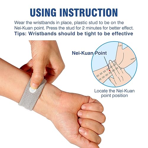 Hionfurt Motion Sickness Bands Anti Nausea Wristband for Adult and