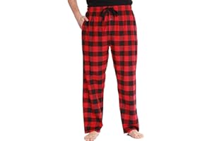 At The Buzzer #followme Plaid Men’s Pajama Pants PJ Bottoms for Sleeping and Lounge Wear