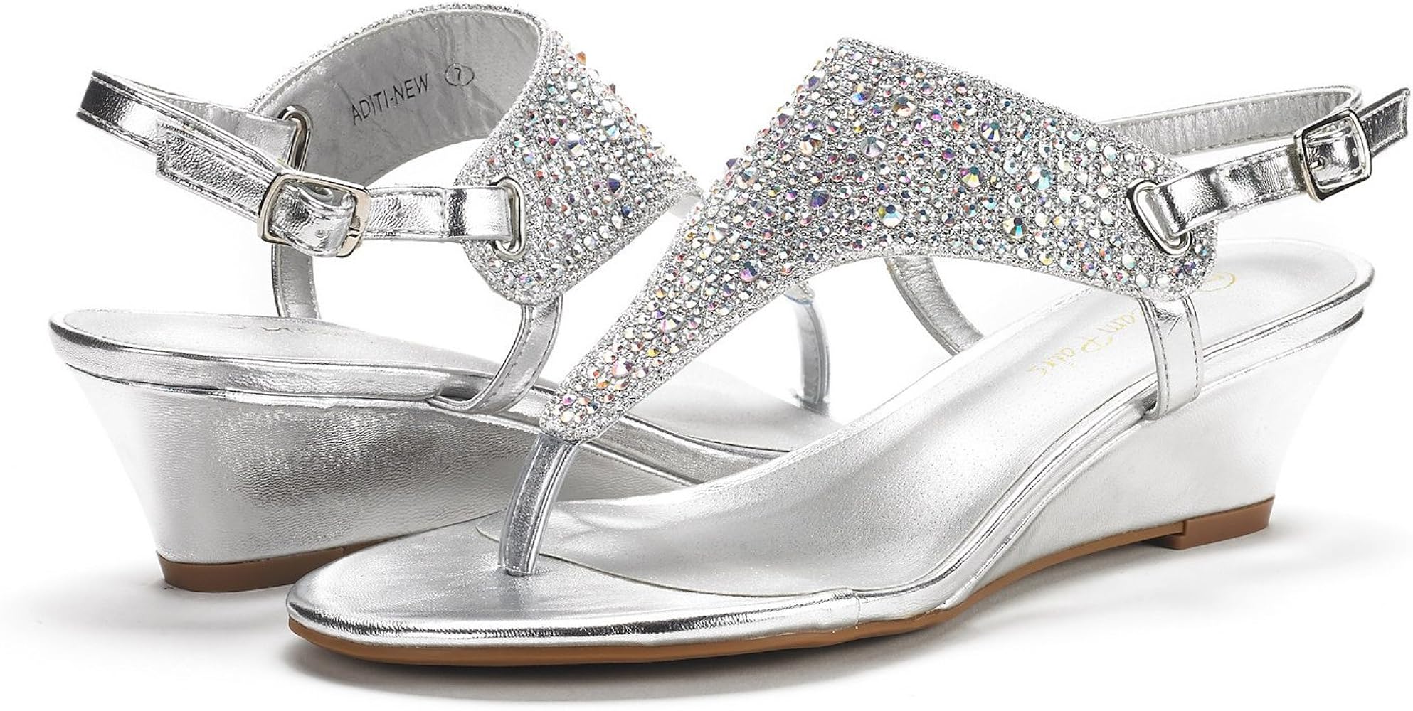silver wedge dress sandals