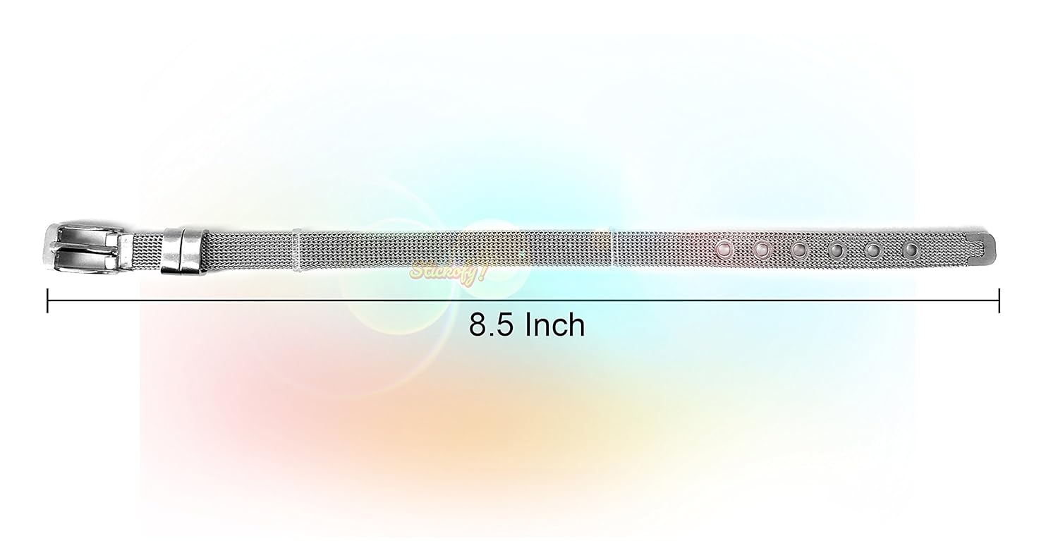 stickofy girl's personalized silver bracelet