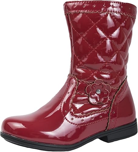 patent calf boots