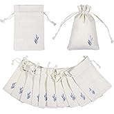 20 Pcs Muslin Drawstring Pouches Lavender Sachet Bags Cotton Drawstring Bags Wedding Favor Bag Small Jewelry Pouch for Jewelry Candies Small Gifts(4x6Inch)