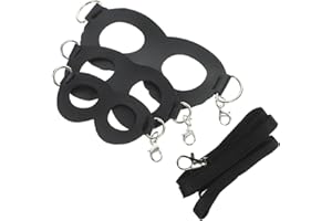 SEWOART Adjustable Lizard Leash and Small Reptile Harness Set, Black, Lightweight Walking Harness for Bearded Dragon and Geck