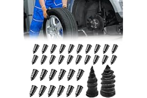 20/40/60/100PCS Self Sealing Rubber Nail Plugs, Flat Tire Repair Rubber Screws, Screw in Tire Plugs, Tire Repair Nails Kit fo