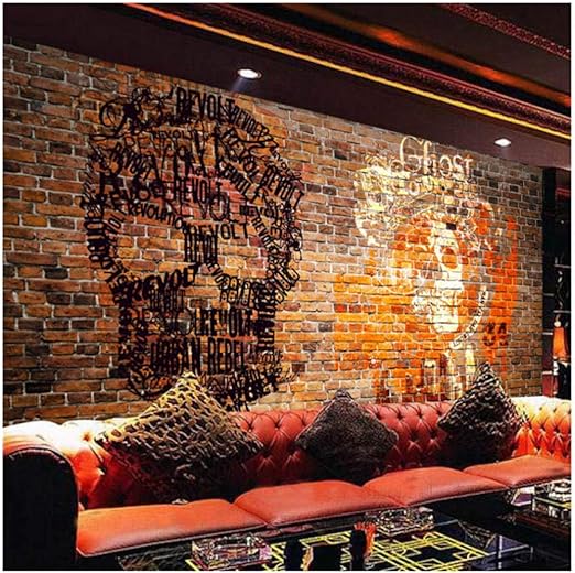 FSLUCKY Benutzerdefinierte 3D Wandbilder Tapete Retro Graffiti Menschen