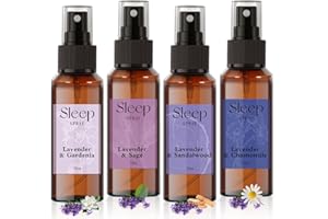 SCENTORINI Lavender Air Freshener Spray, 4 Pack 10.14 oz Pillow Spray for Sleep, Aromatherapy Mist for Bedding Fabric, Room S