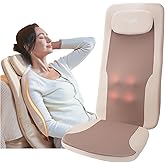 Mynt FSA Eligible HSA Approved Back Massager, Chair Massager with Soothing Heat, Flexible Massage Chair Pad with Soft S-Curve Longer Track Adjustable Pillow for Diverse Body Contours, Christmas Gift