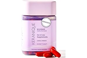 Keranique Hair & Scalp Supplements - Promote Strength and Growth Best for Thinning Nourish Your with Biotin, Vitamin B, More Vital Nutrients Keraviatin