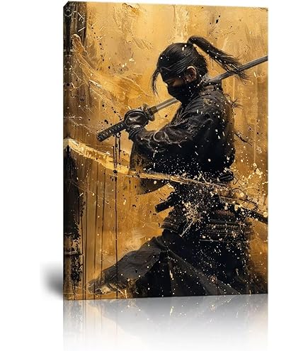 Amazon.com: Kunichika Japan Kabuki Actor Samurai Painting Extra