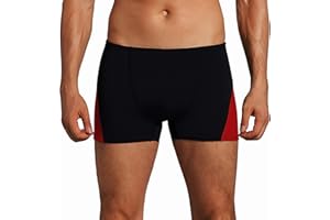 Leshang Mens Square Leg Shorts Mens Comfortable Swimsuit for Polyester PBT Fabric