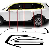 BOGAR TECH DESIGNS for Kia Telluride 2020-2025 Side Window Chrome Delete &ndash; Precut Vinyl Trim Overlay, Gloss Black Blackout Appearance