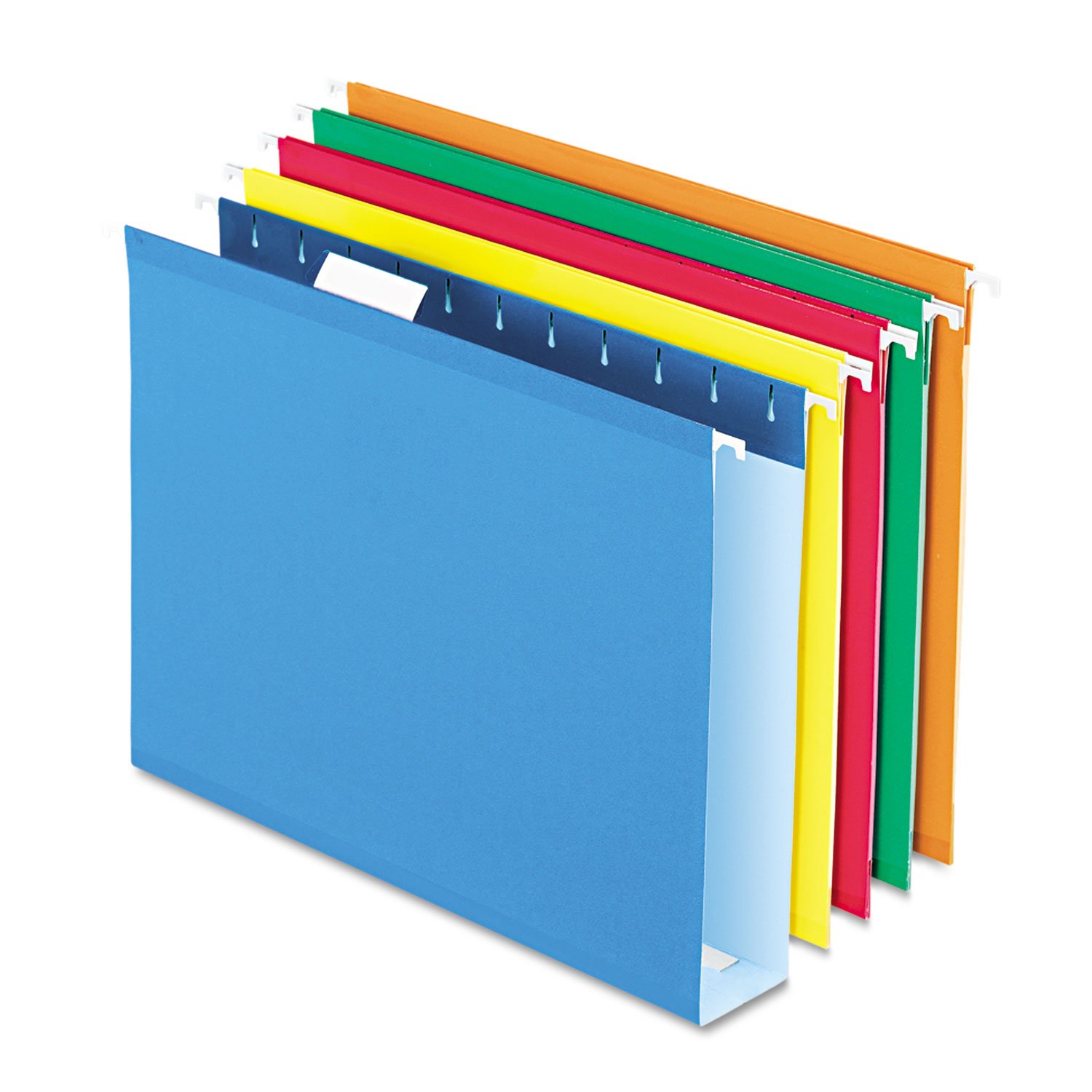Pendaflex Extra Capacity Hanging File Folders, Letter Size, Reinforced, 2 Inch Expansion, Assorted Colors, 25 Per Box (4152X2 ASST)