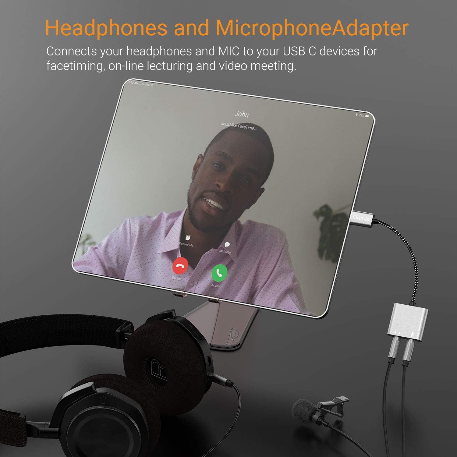 Cubilux USB C to TRS Microphone Headphone Splitter, Type C to 3.5mm Audio MIC Adapter, Compatible Google Pixel 10/9/8 Pro - Image 5
