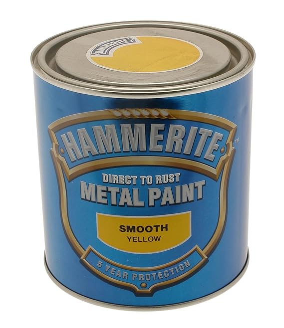 Hammerite HAM6722203 1L Metal Paint Smooth Yellow Amazon.co.uk Car