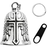 DJBVHSF Motorcycle Bells Guardian Angel Gremlin Motorcycle Bells Necklace keychain for good luck