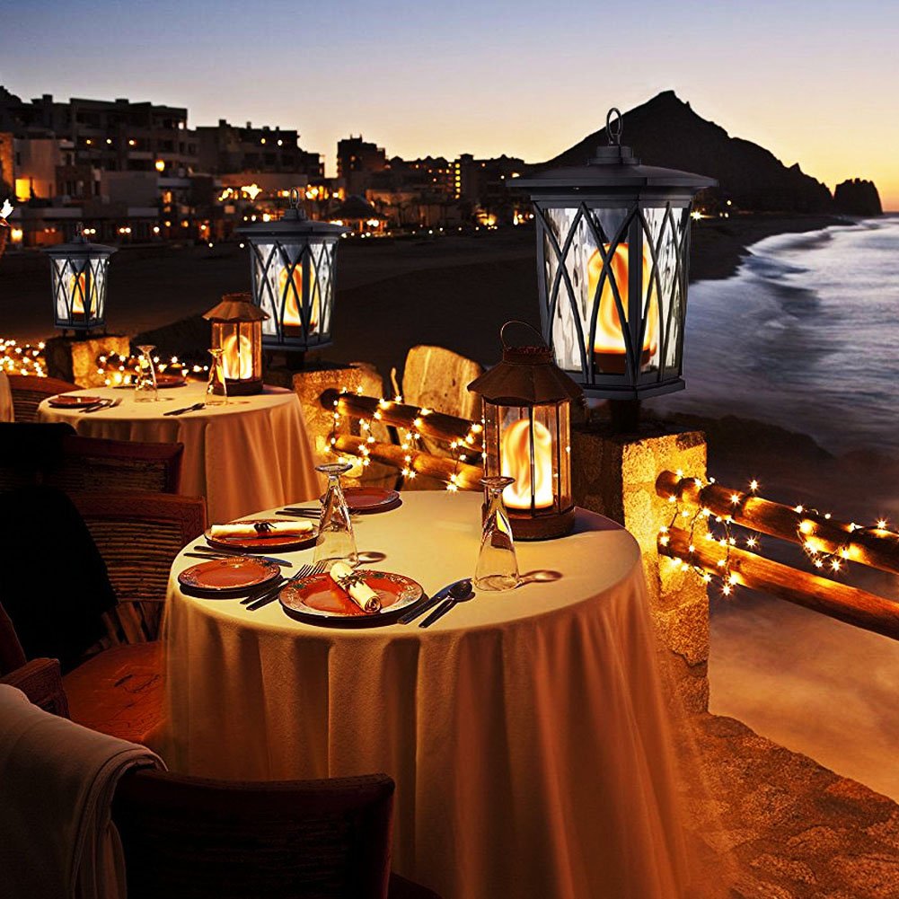 Romantic LED Flickering Simulation Flame Light Bulbs 3 Modes and Gyro Sensor,1500K True Fire Color,700 Lumens Nature effect,108pcs 2835 LED Beads